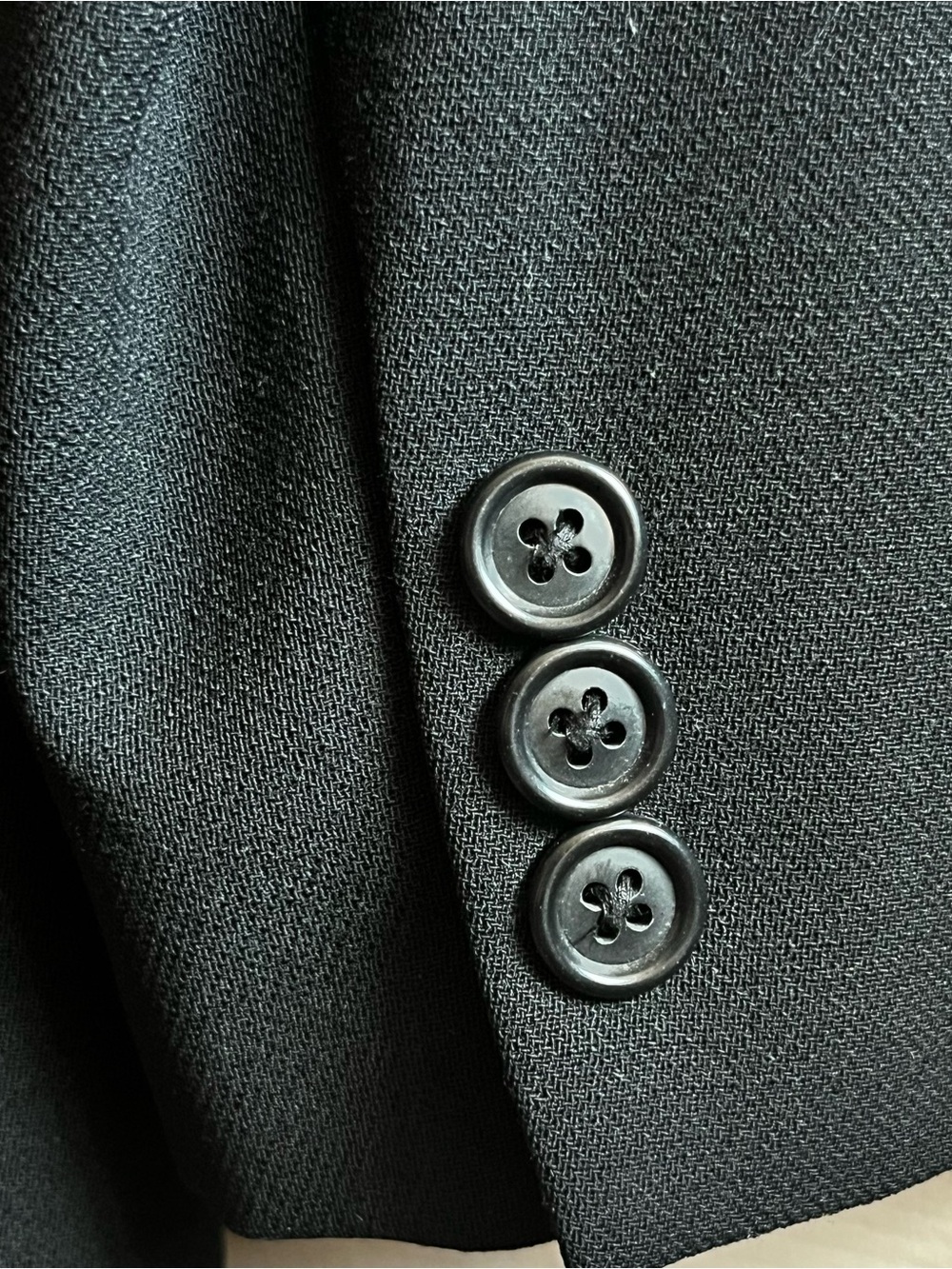 DKNY Donna Karan Black Wool Double-Breasted Blazer – Size 6 - Picture 3 of 9